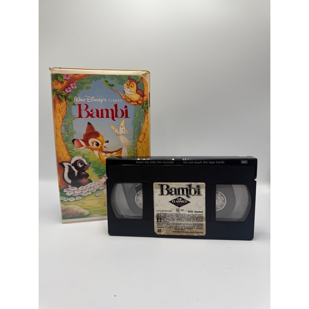 Walt Disney's Classic Bambi VHS The Classics Black Diamond Clamshell Case NTSC